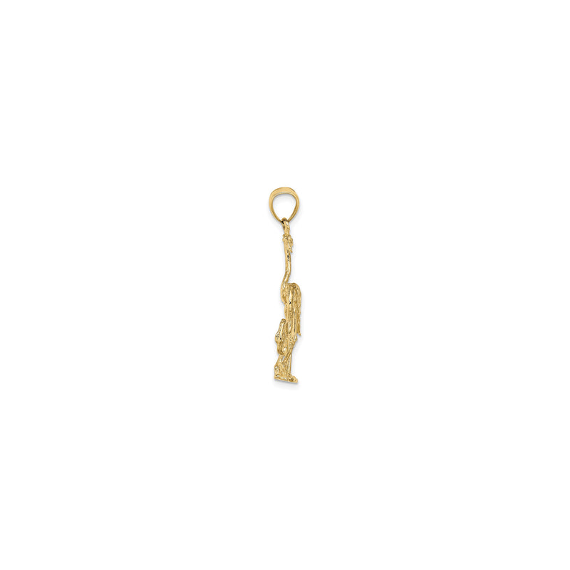 3D Double Flamingo Pendant (14K)