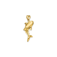 3D Leaping Great White Shark Pendant (14K)