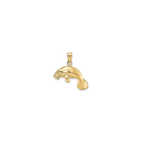 3D Manatee Pendant (14K)