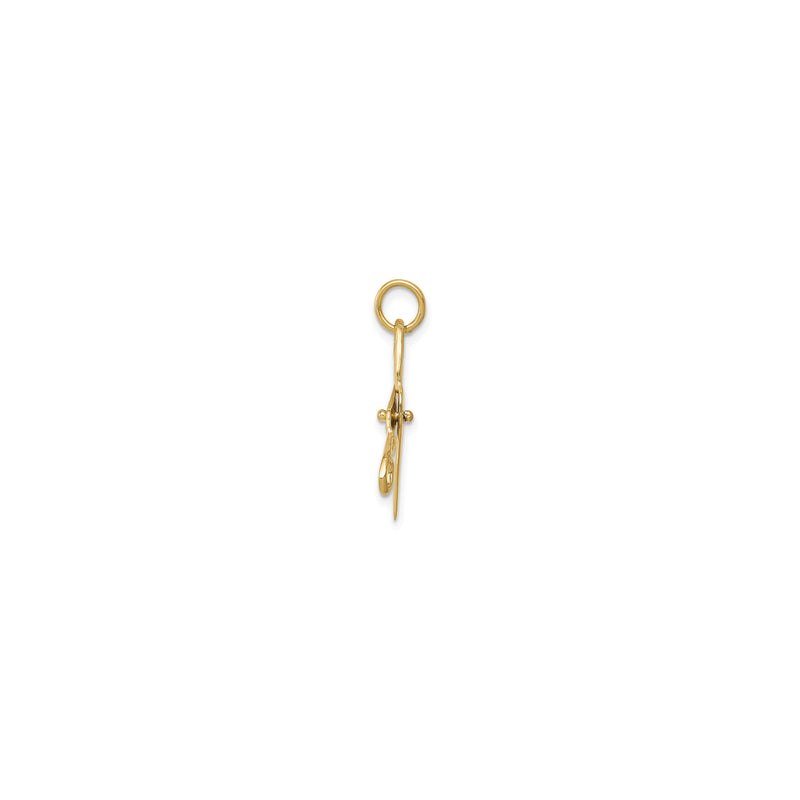 3D Moveable Golden Scissors Pendant (14K) side - Popular Jewelry - New York