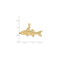 3D Snook Fish Pendant