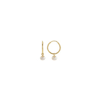 4 mm Freshwater Pearl Endless Hoop Earrings (14K)