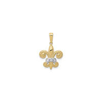 Beaded Fleur de Lis Diamond Pendant (14K)