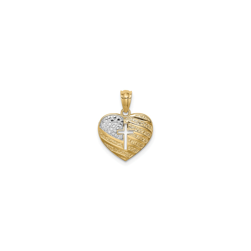 Christian American Patriot Heart Pendant (14K)