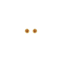 Citrine Claw Rope Stud Earrings