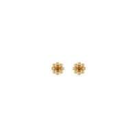 Citrine Petite Flower Stud Earrings