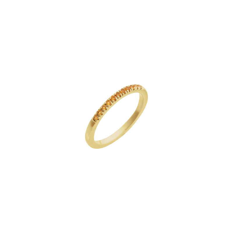 Citrine Row Stackable Ring