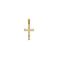 Clovers and Heart Cross Pendant (14K)