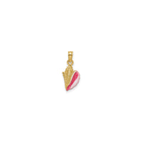 Conch Shell Enameled Pendant (14K)