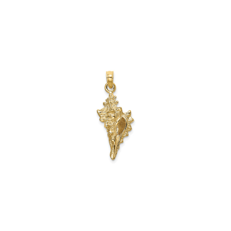 3D Conic Conch Shell Pendant (14K)