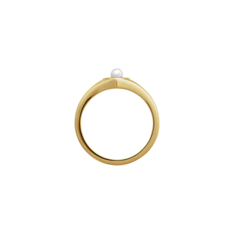 Cultured Akoya Pearl Heart Ring