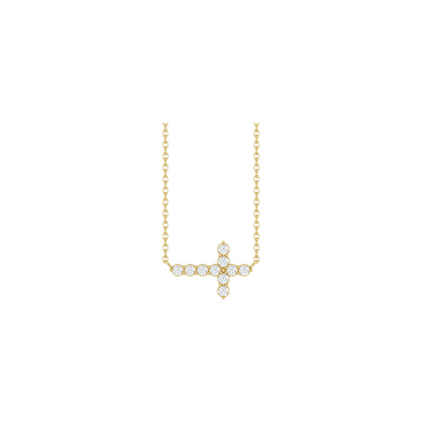 Diamond Sideways Cross Necklace