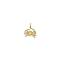 Diamond-cut Blue Crab Pendant (14K)