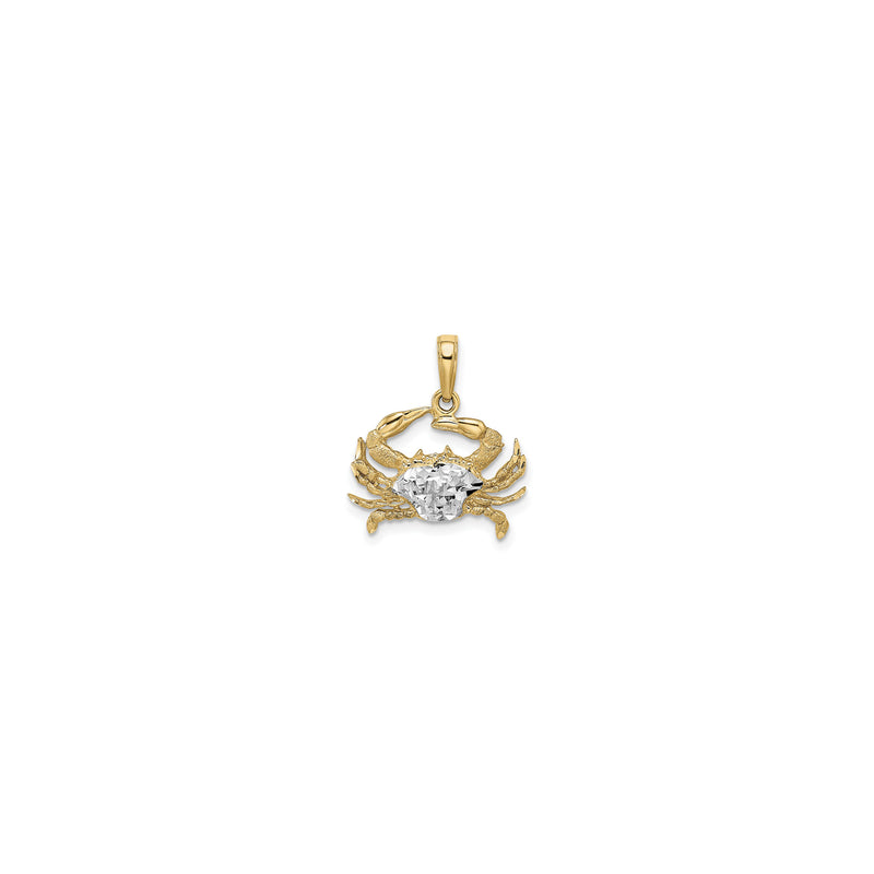 Diamond-cut Blue Crab Pendant (14K)