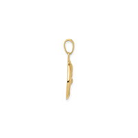 Dolphin Swirl Outline Pendant (14K)