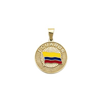 Ecuador Flag Medallion Pendant (14K)