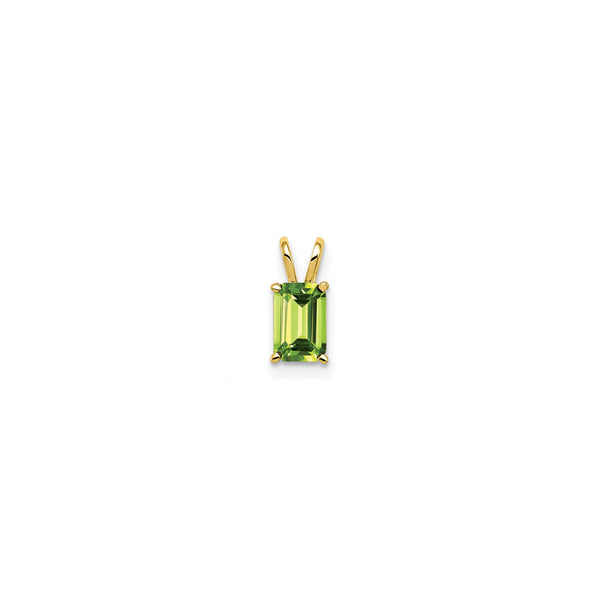 Emerald-Cut Peridot Pendant (14K)