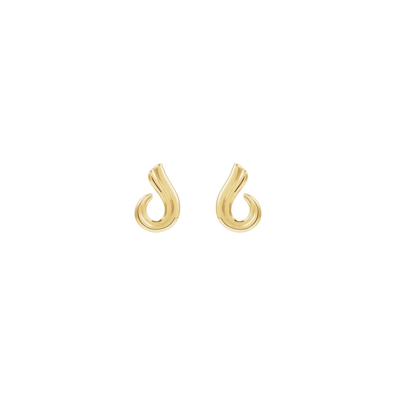 Fire Silhouette Stud Earrings