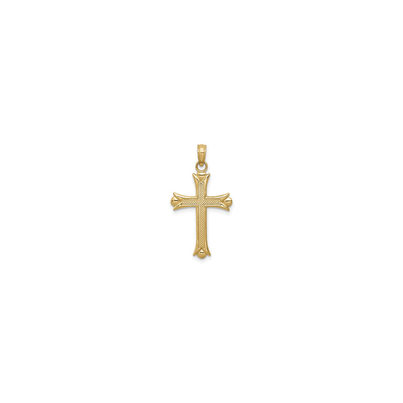 Fleur de Lis Cross Pendant (14K)