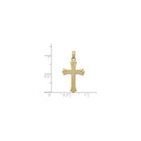 Fleur de Lis Cross Pendant (14K)