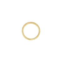 Upper view of a 14k yellow gold Geometric Pattern Ring