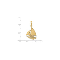 Golden Sailboat Pendant (14K)