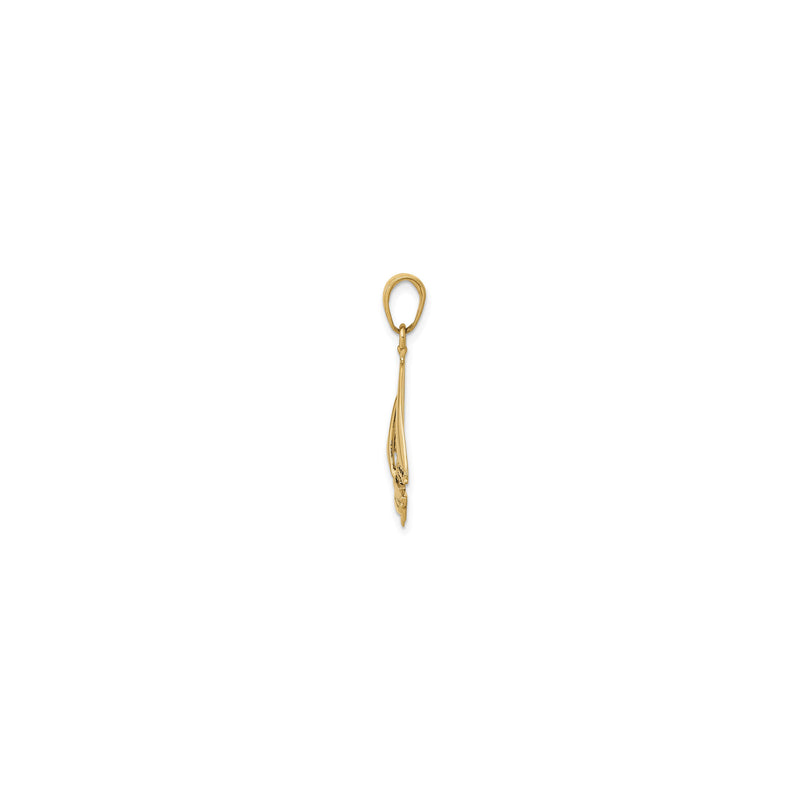 Golden Sailboat Pendant (14K)