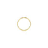 Upper view of a Greek Key patterned band made of 14K yellow gold
