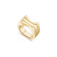 Grooved Concave Ring (14K)