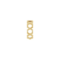 Side view of a 14K yellow gold Hexagon Sequence Ring