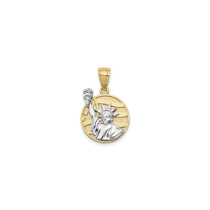 Lady Liberty Bust Disc Pendant (14K)