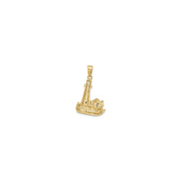 Lighthouse with Coastal House Pendant (14K)