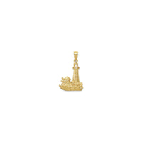 Lighthouse with Coastal House Pendant (14K)