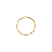 Setting view of a 14K yellow gold Lightning Stackable Ring