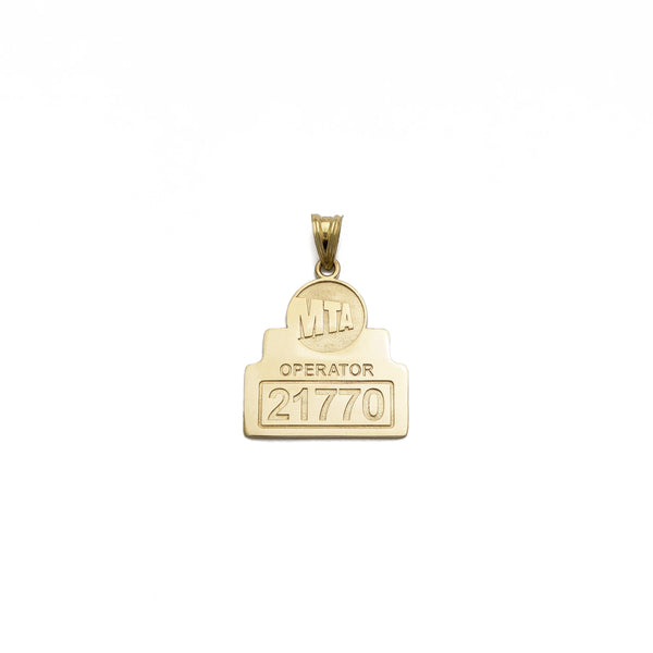 NYC MTA Operator Badge Pendant (14K)