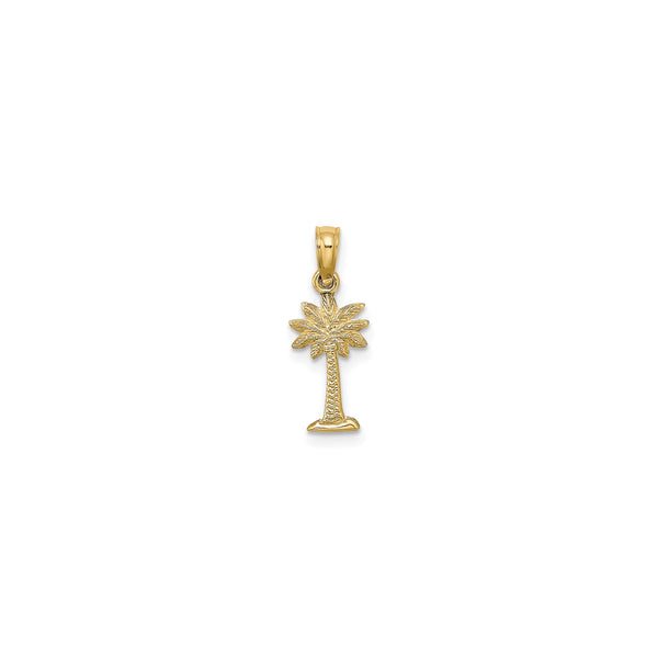 Mini Palmetto Tree Textured Pendant (14K)