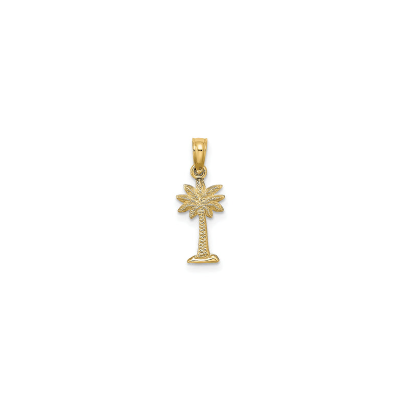 Mini Palmetto Tree Textured Pendant (14K)