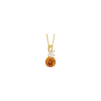 Natural Citrine and Diamond Fruit Necklace