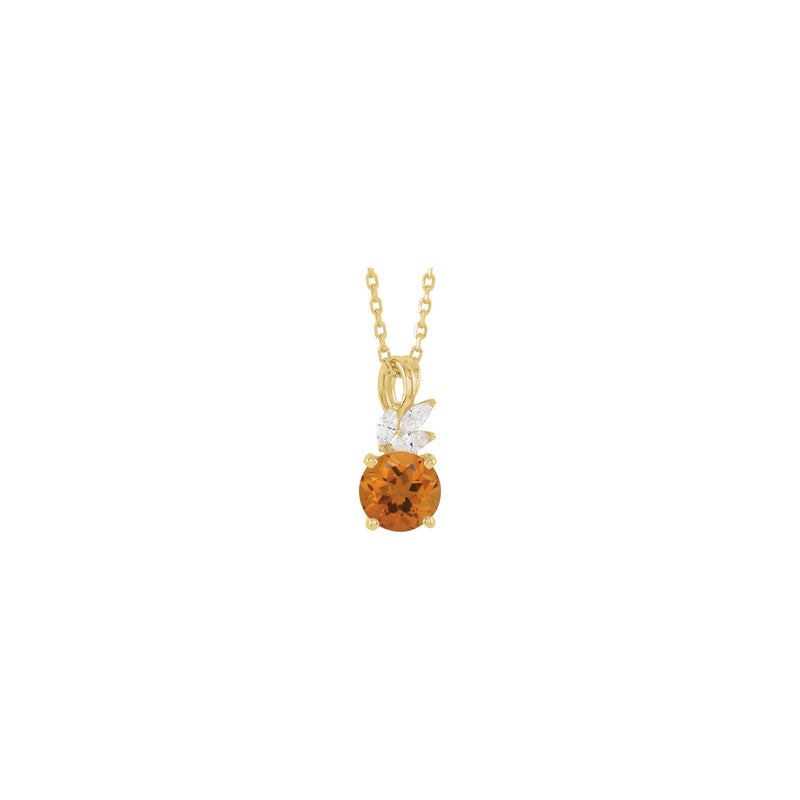 Natural Citrine and Diamond Fruit Necklace