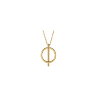 Negative Space Circle Necklace (14K) front - Popular Jewelry - New York