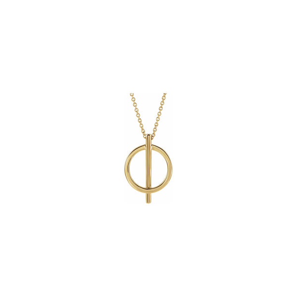 Negative Space Circle Necklace (14K) front - Popular Jewelry - New York