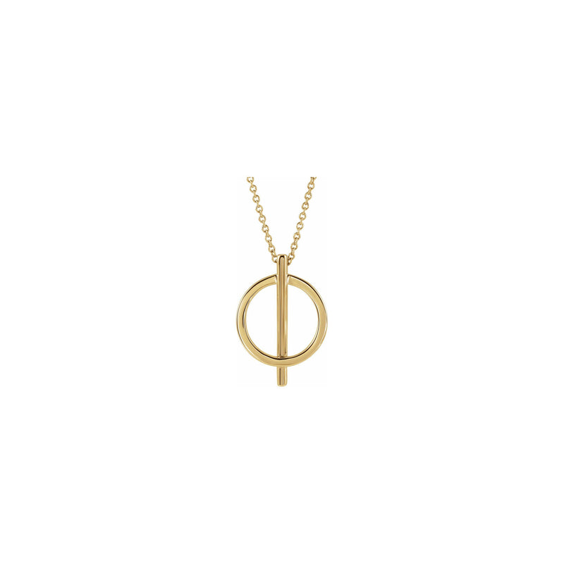 Negative Space Circle Necklace (14K) front - Popular Jewelry - New York