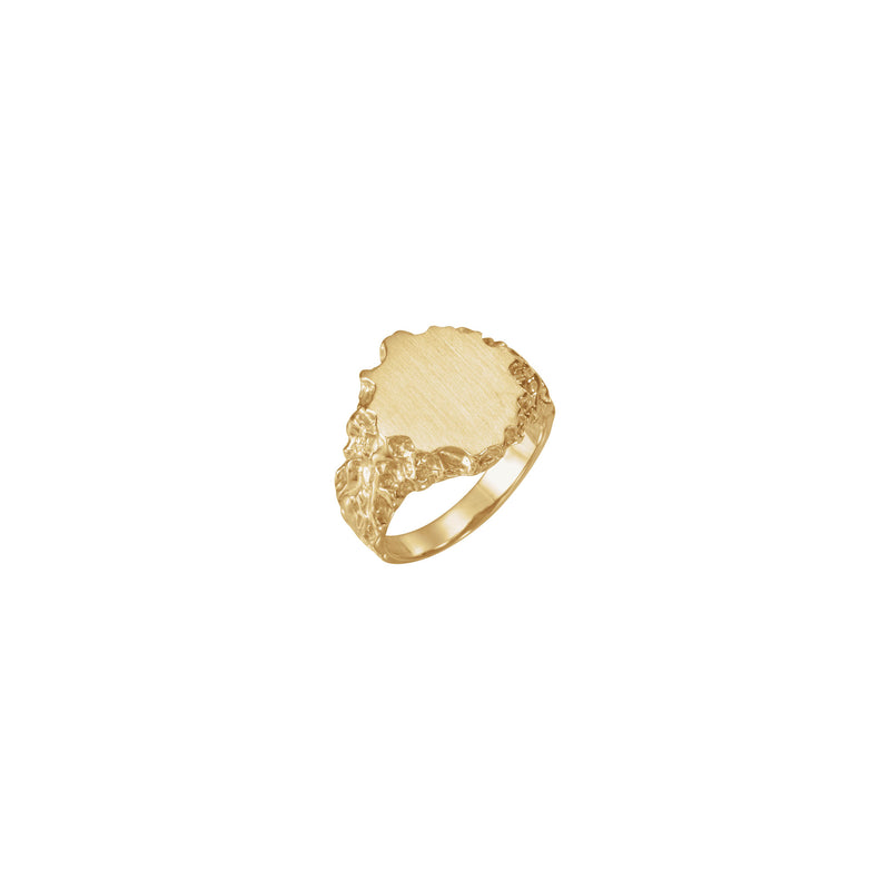 Nugget Round Signet Ring (14K)