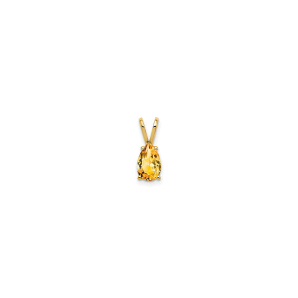 Pear Citrine Solitaire Pendant (14K)