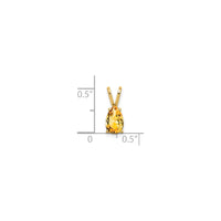 Pear Citrine Solitaire Pendant (14K)