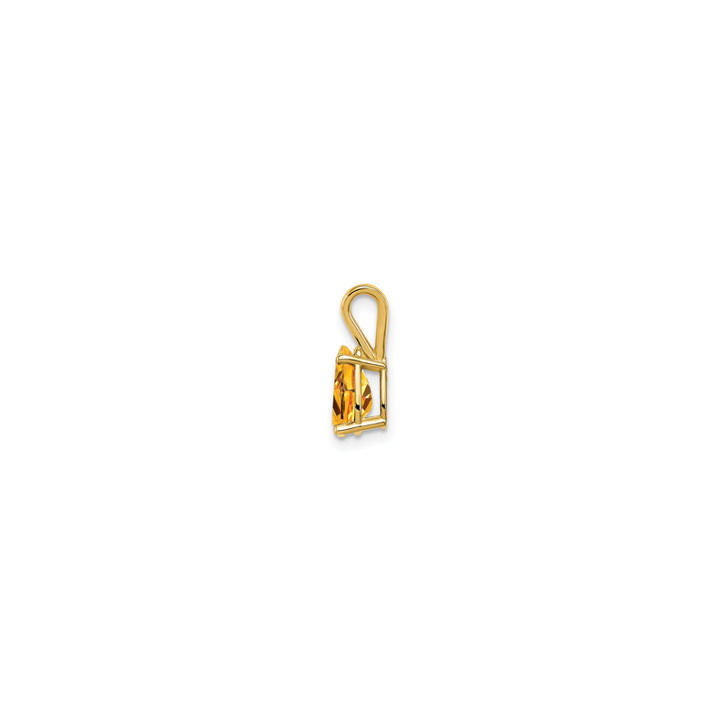 Pear Citrine Solitaire Pendant (14K)