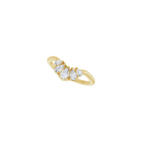 Pear Shape Diamonds Contour Band (14K)