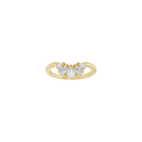 Pear Shape Diamonds Contour Band (14K)