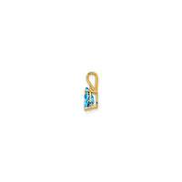 Pear Swiss Blue Topaz Solitaire Pendant (14K)