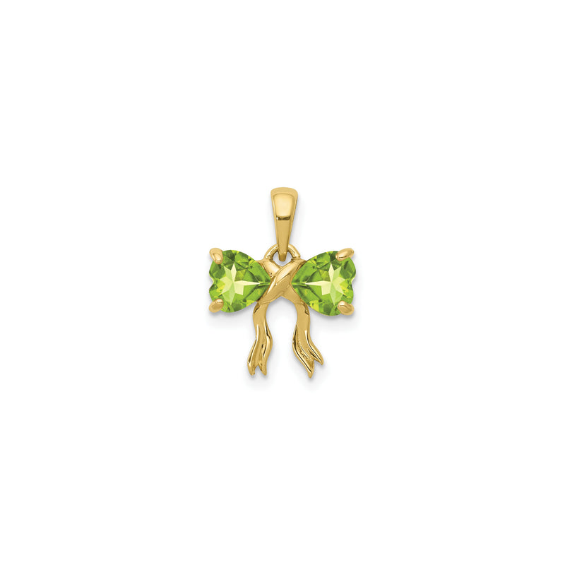 Peridot Bow Pendant (14K)